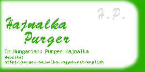 hajnalka purger business card